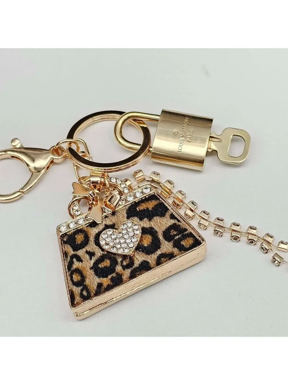 Louis Vuitton Gold Padlock 🔑 Authentic LV Unbranded Keychain Bag Charm